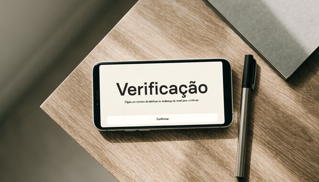 Uma folha de licença em papel com um selo vermelho, pousada numa secretária de madeira ao lado de uma caneta
